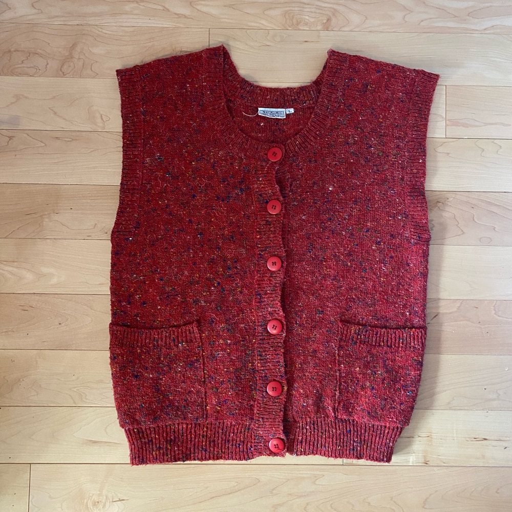 Women's Red Sweater Vest